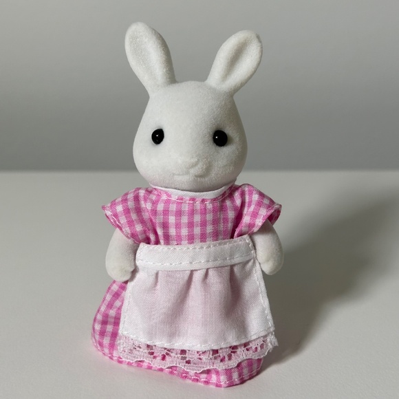 Vintage 90s Calico Critters Snow Warren Rabbits Mom & Baby (OA2) - Picture 2 of 13